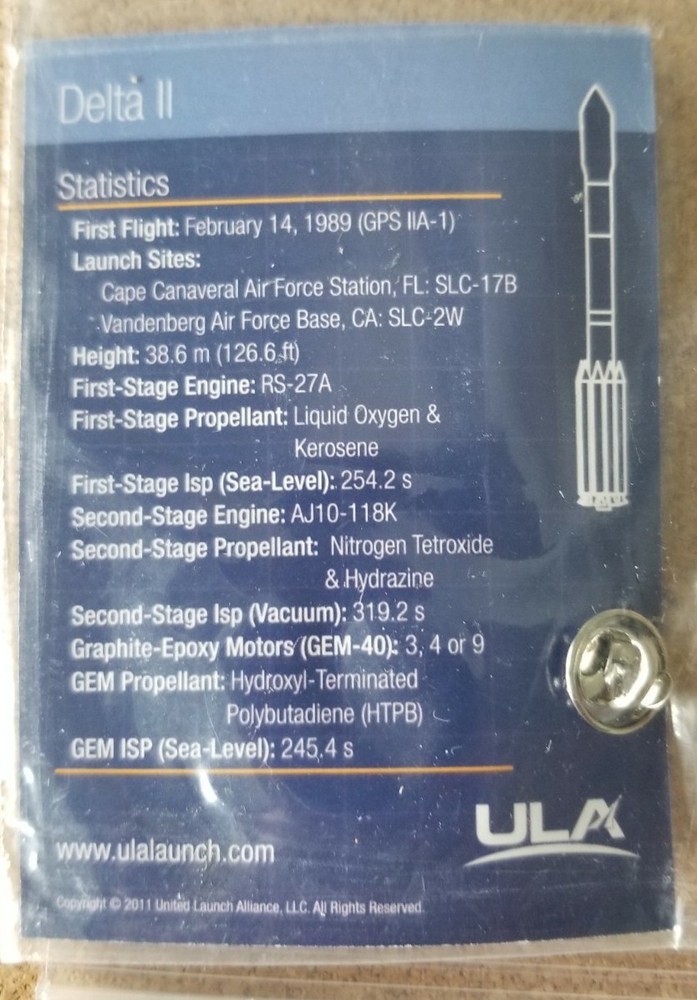 Launch Services Program NASS 4 Pin & 2 Rocket Pins