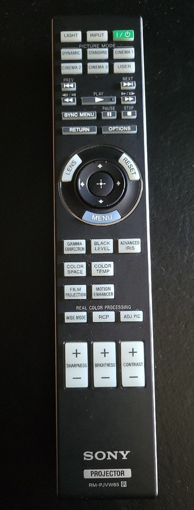 SONY Projector Remote Control RM-PJVW85 NO BATTERIES