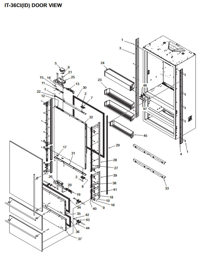 7026741 / 7041336 - OEM SubZero Lower Drawer Gasket