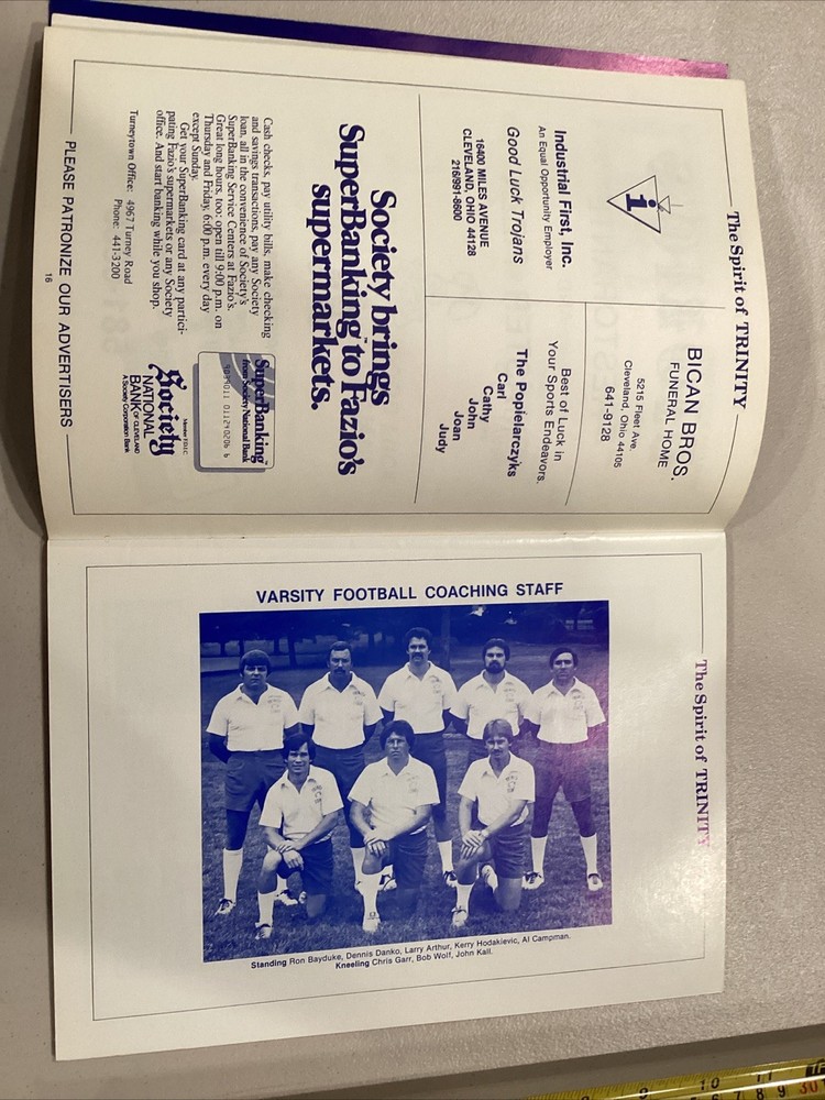 1979 Trinity v Ashtabula Saint John High School Football Program