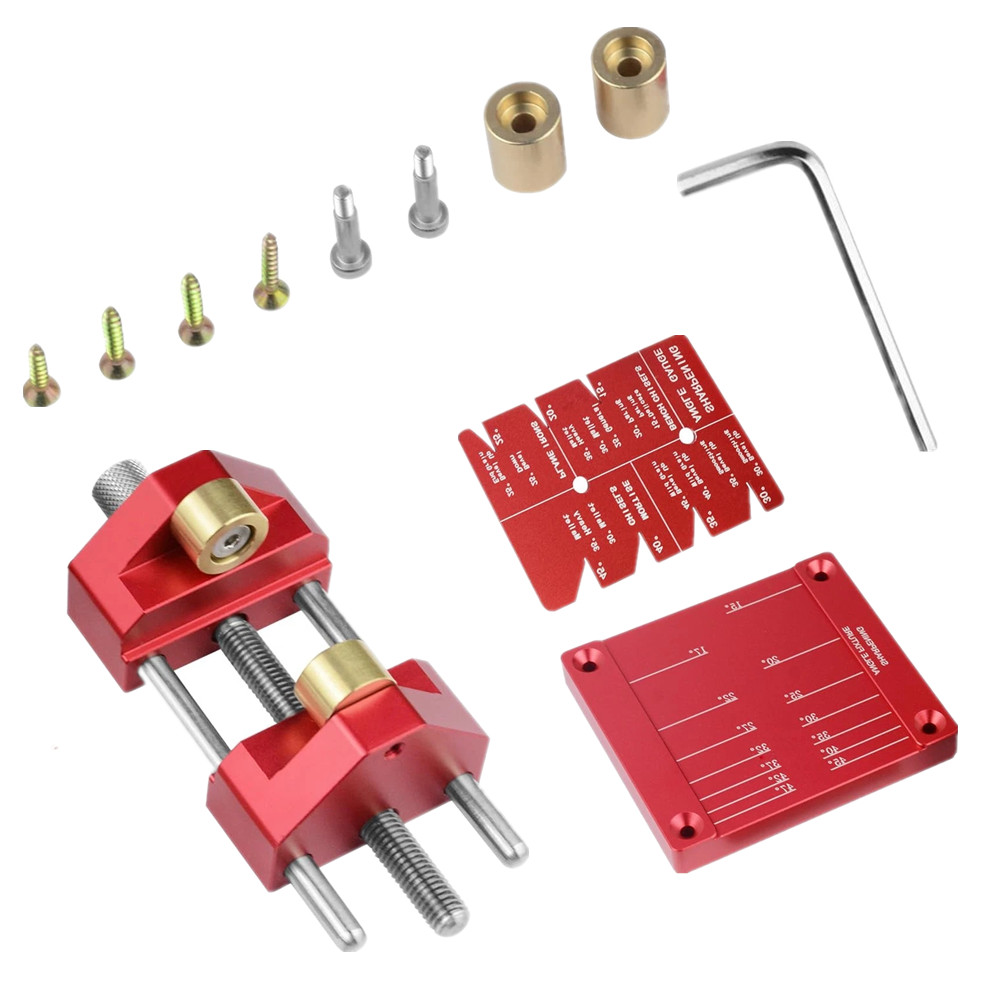 ⬅️Precise Chisel Sharpening Jig Kit, Honing Guide System for Woodworking Chisels