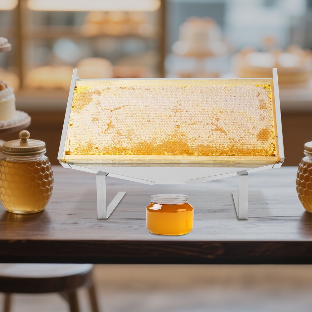Honeycomb Frame Display Stand, Stainless Honey Uncapping Holder Frame Silver