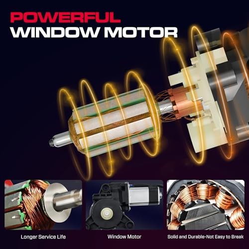 Front Driver Side Power Window Regulator with Motor (6 Front Driver With Motor