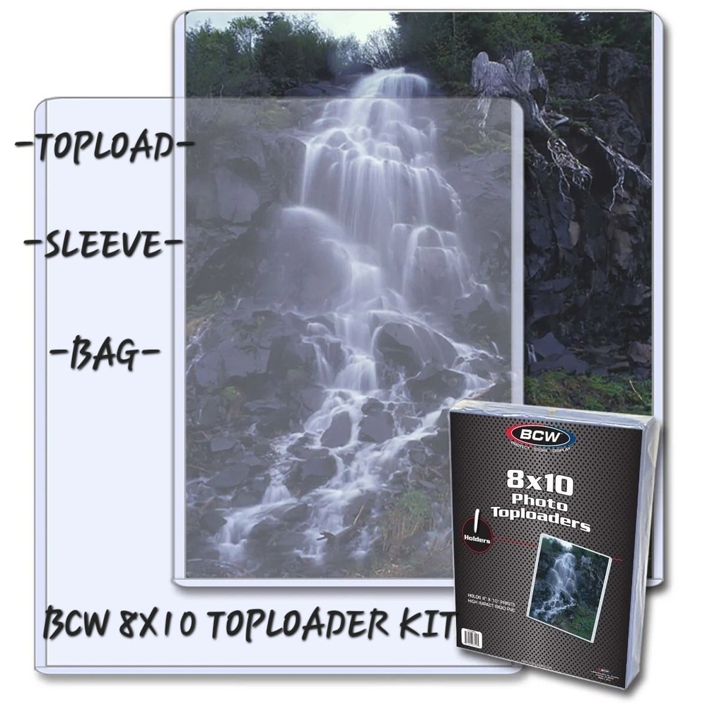 BCW 8x10 Document Toploader KIT - TOPLOAD - SLEEVE - BAG 🔥 ALL IN ONE KIT 🔥