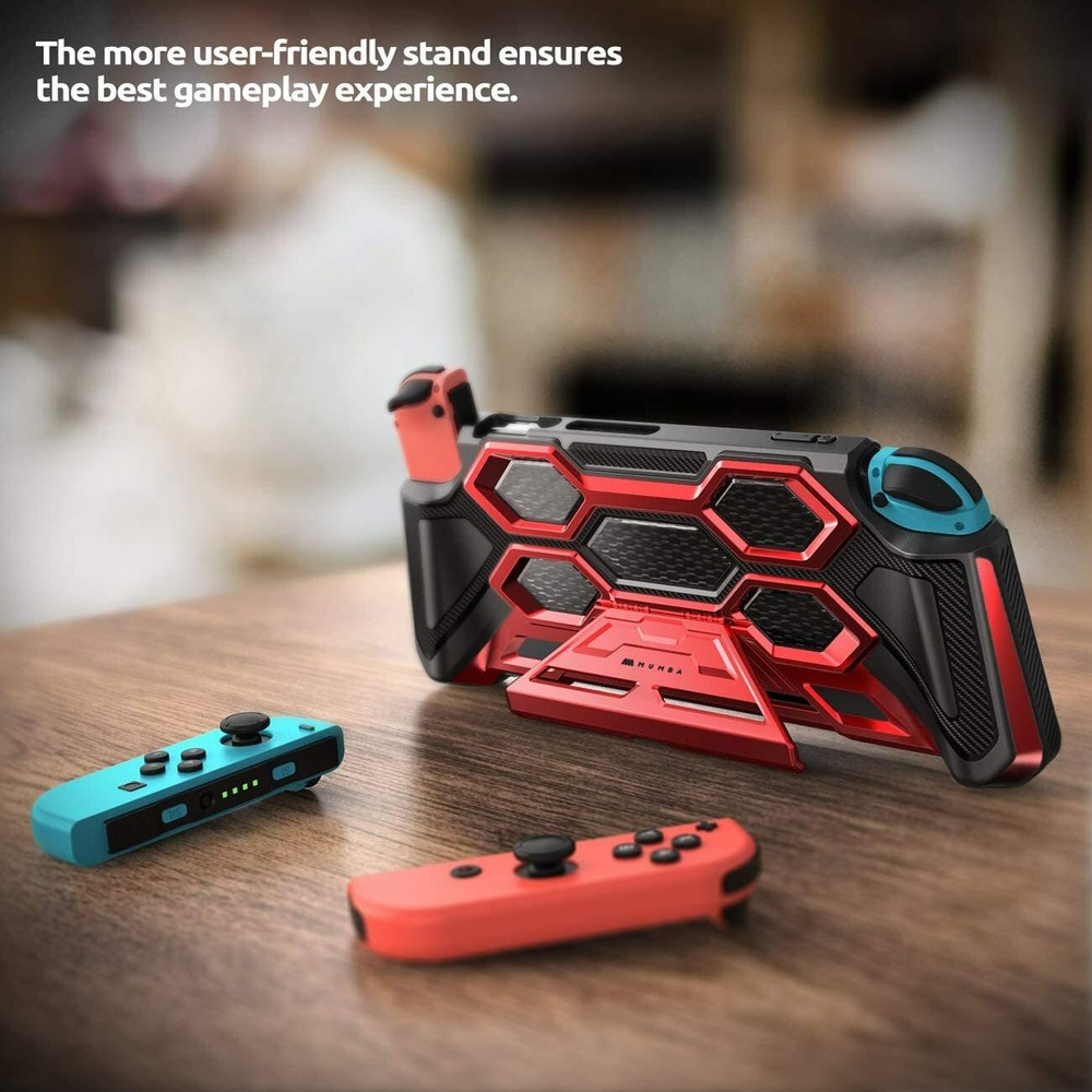 Mumba For Nintendo Switch Console Joy-Con Controller Grip Case Kickstand Cover