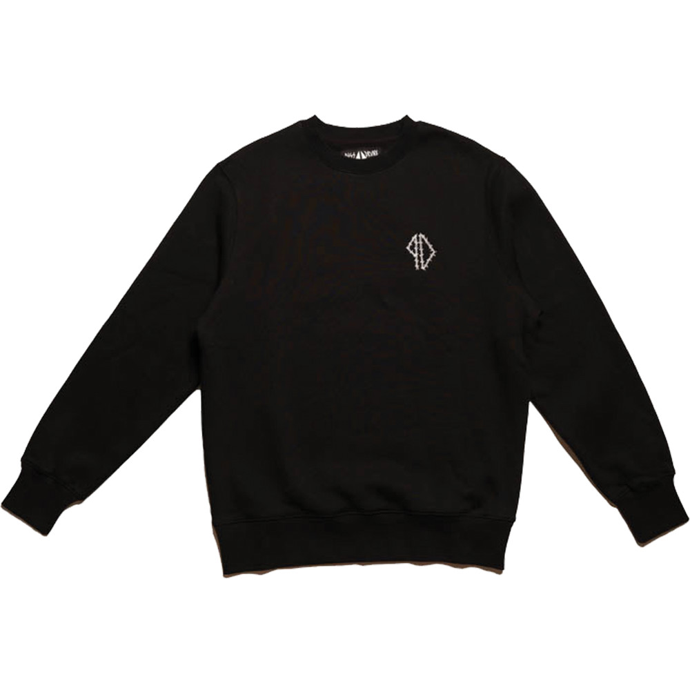 Piss Drunx Barbed Logo Black Crew Sweatshirt