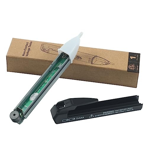 Non-Contact Voltage Tester Tools,LED Flashlight,Buzzer Alarm,AC Black+Grey