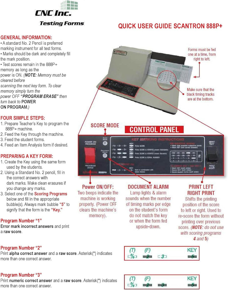 TEST-100E 882 E Compatible Testing Forms (25 Sheet Pack)