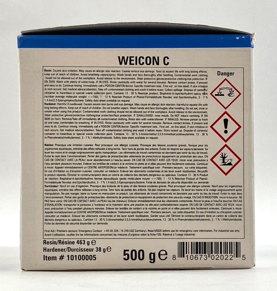 Weicon System Based Epoxy Resin Plastic Steel Type C 500 g