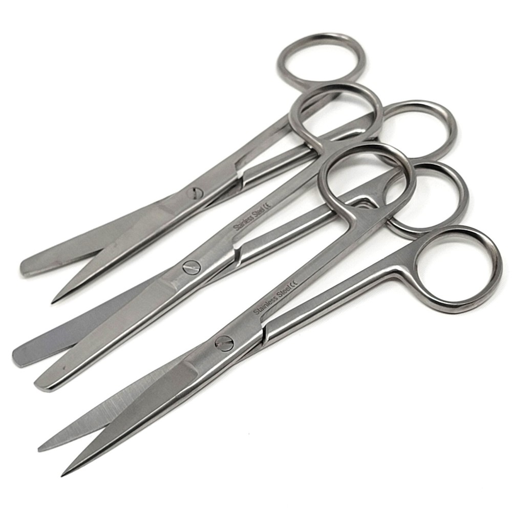 3 Pcs Operating Scissors 5.5" Straight Sharp/Sharp+Sharp/Blunt+Blunt/Blunt Ends