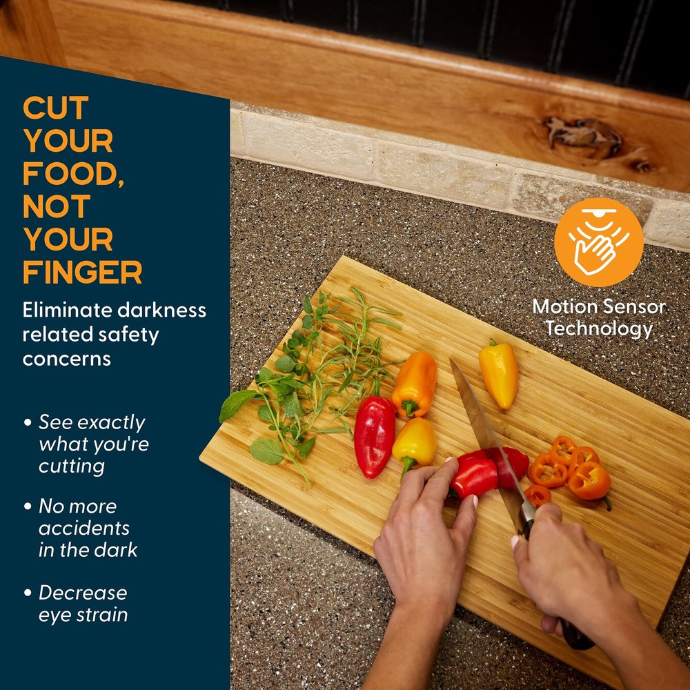 Under Cabinet Light Kit for Kitchen - 6 Lighting Strips, Power Supply, Motion...