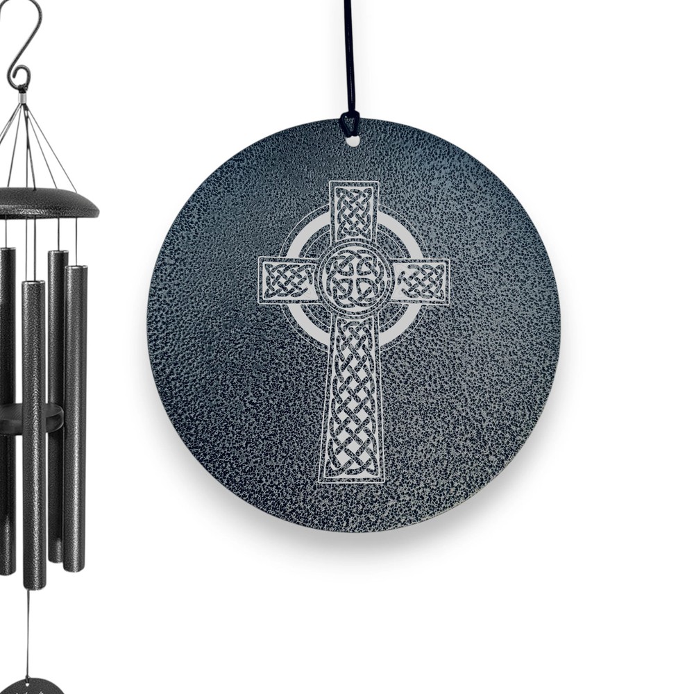 Wind Chime - Celtic Cross - Black powder coated