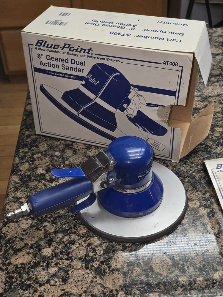 8-in Dual Action Geared Sander Blue Point