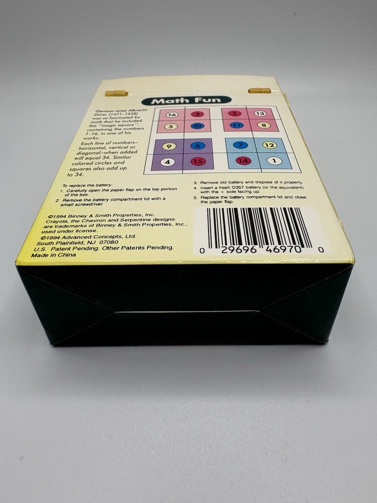 Vintage Crayola Calculator Crayon Box Please Read-Not Working