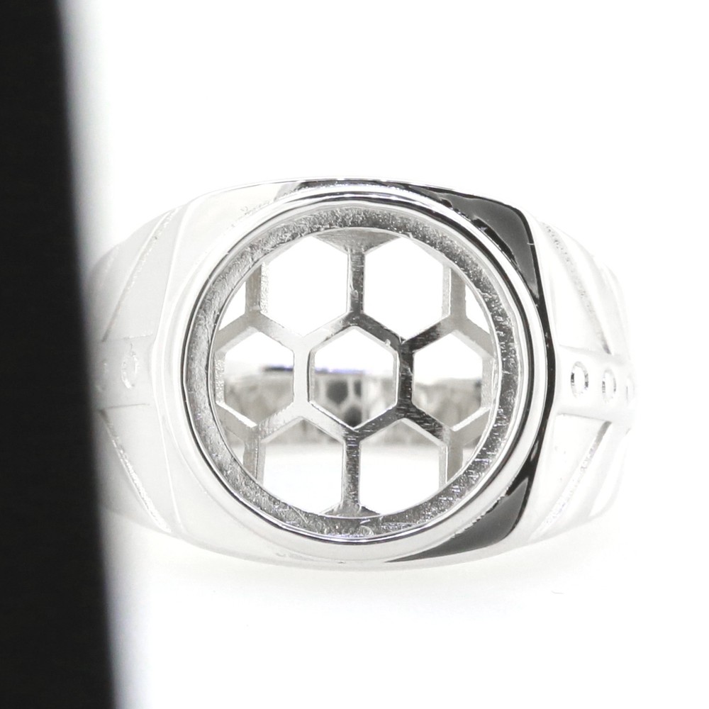 Sterling Silver Semi Mount Ring Setting Round RD 12x12mm Cabchon