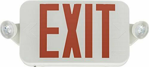 Lithonia Lighting R M6 ECC LED Emergency Exit Sign T20 Compliant Red Letters