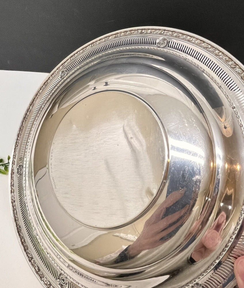WALLACE Sterling Silver Dish 9-1/8" Diameter No Monogram 279 Grams