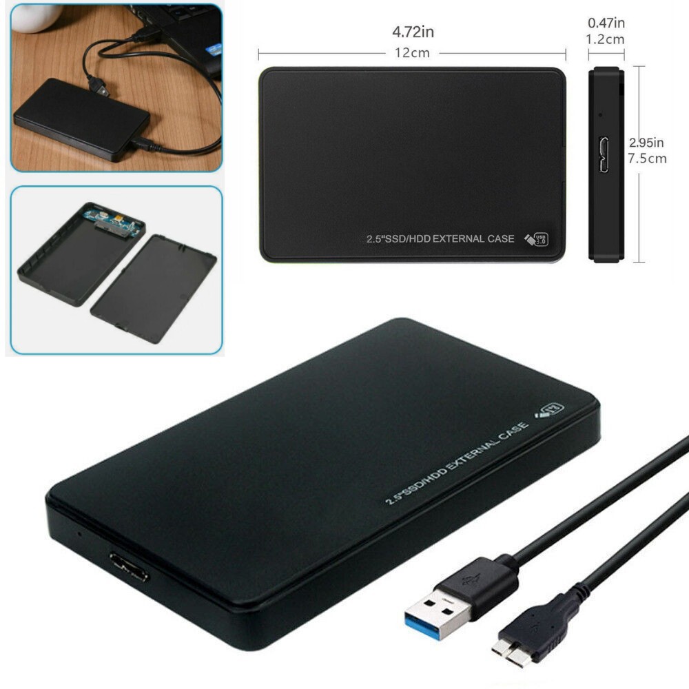 USB 3.0 SATA SSD External Hard Drive Portable Desktop Mobile Hard Disk Case
