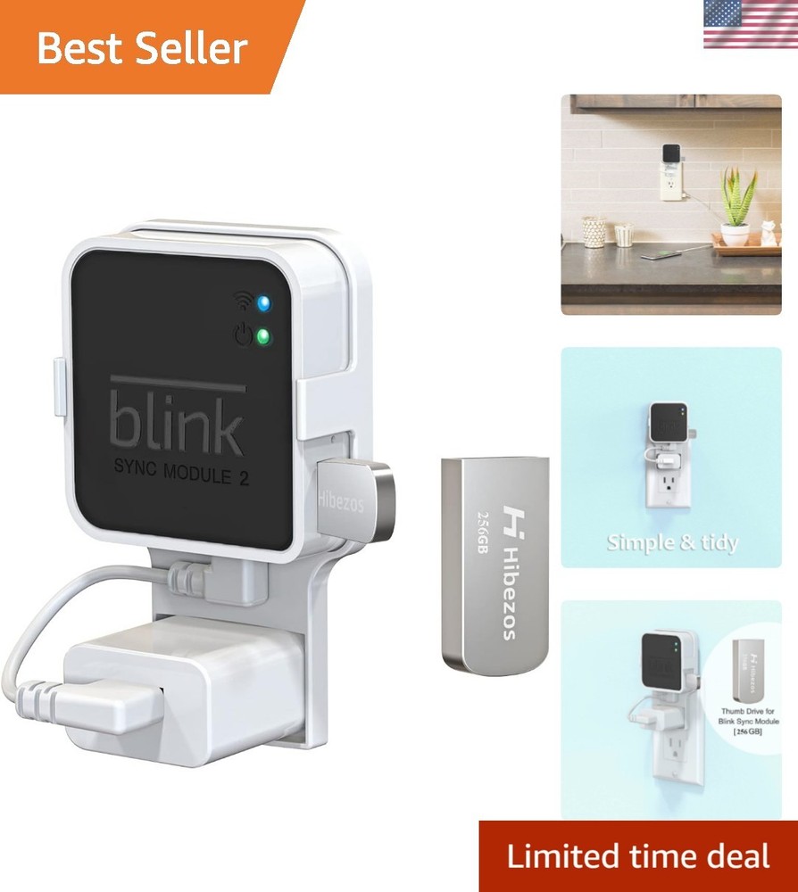 Compact 256GB USB Drive with Wall Mount for Blink Sync Module – Easy Install