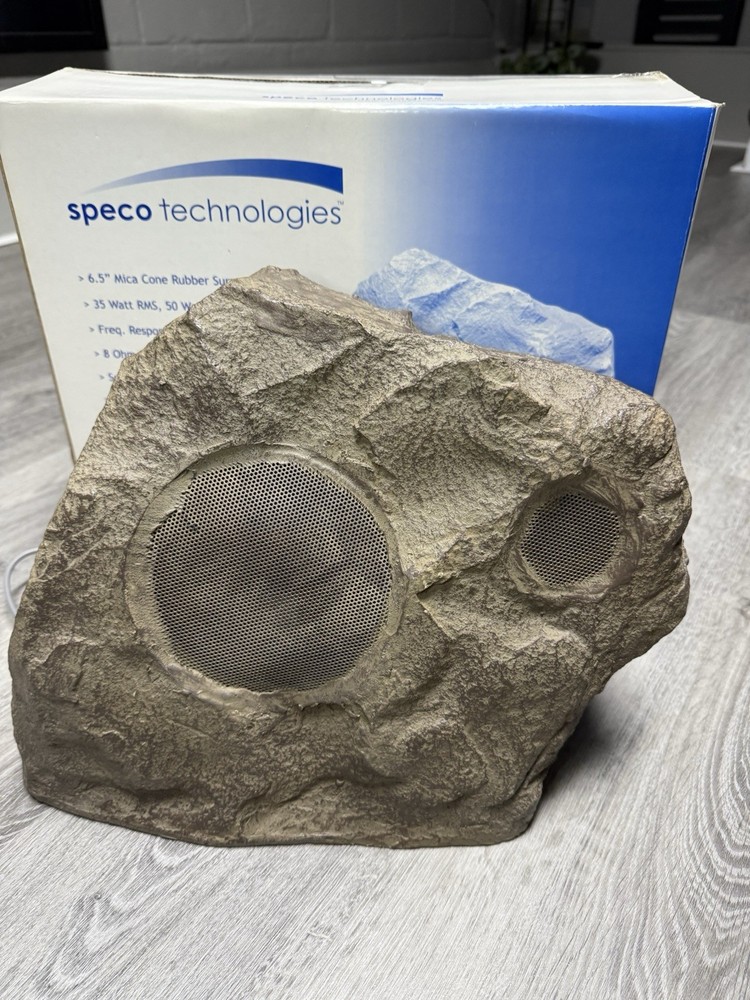 Speco Technologies Weatherproof Rock Speaker, 6 1/2 In,Brown, SP-RK60CB
