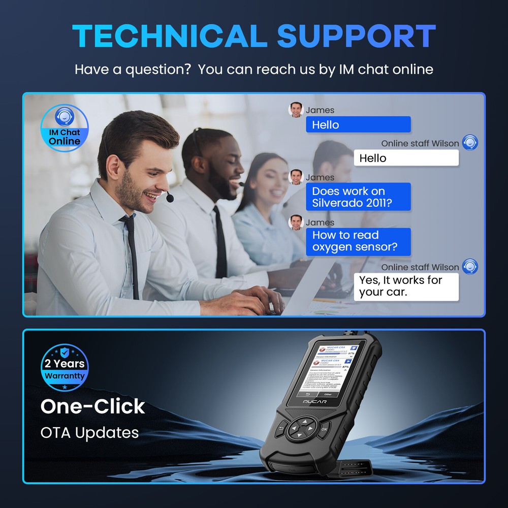 MUCAR CDE900 Car Diagnostic Scanner ABS SRS OBD2 Code Reader Check Engine Tool