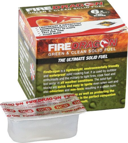 Bushcraft Firestarting New FireDragon Solid Fuel 6pk ORMD CN336A