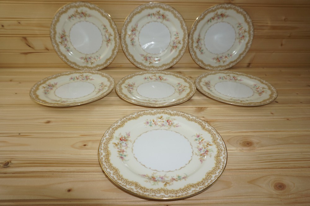 Noritake N2147 (7) Salad Plates,  7 5/8"    (B33)