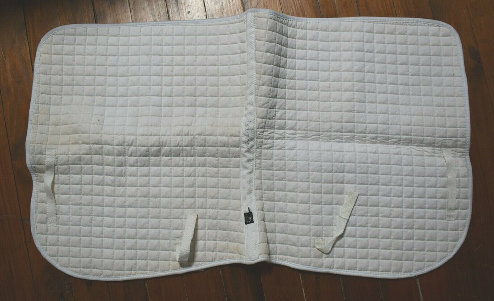 On Course Dressage Saddle Pad White Quilted - Used