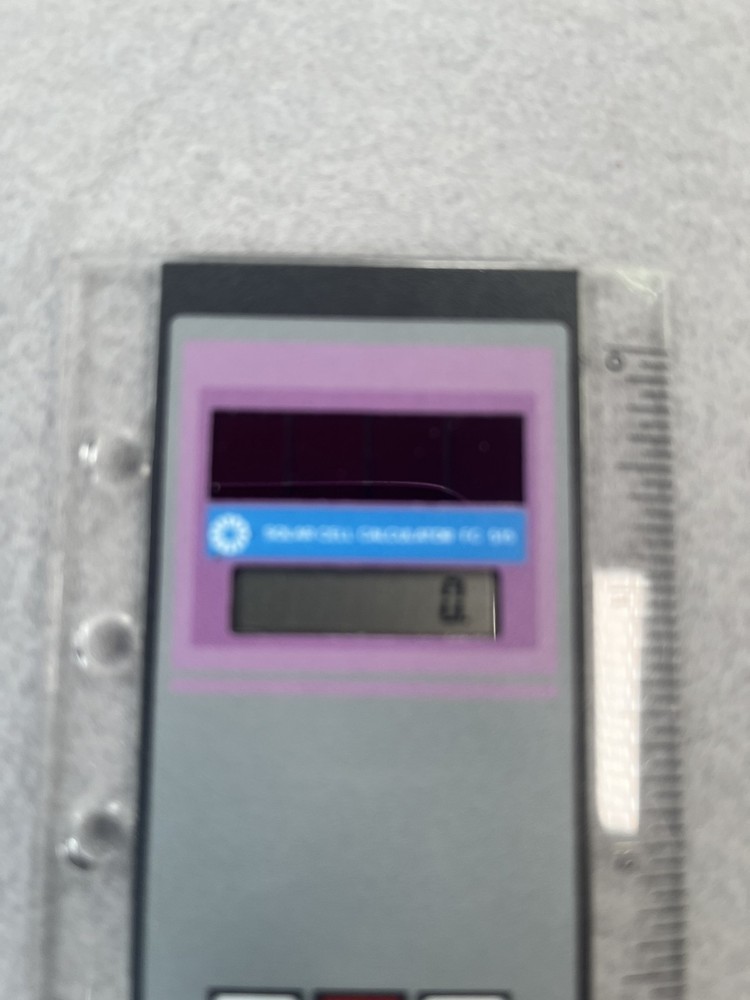 Solar Cell File Calculator with Notebook Rings NEW