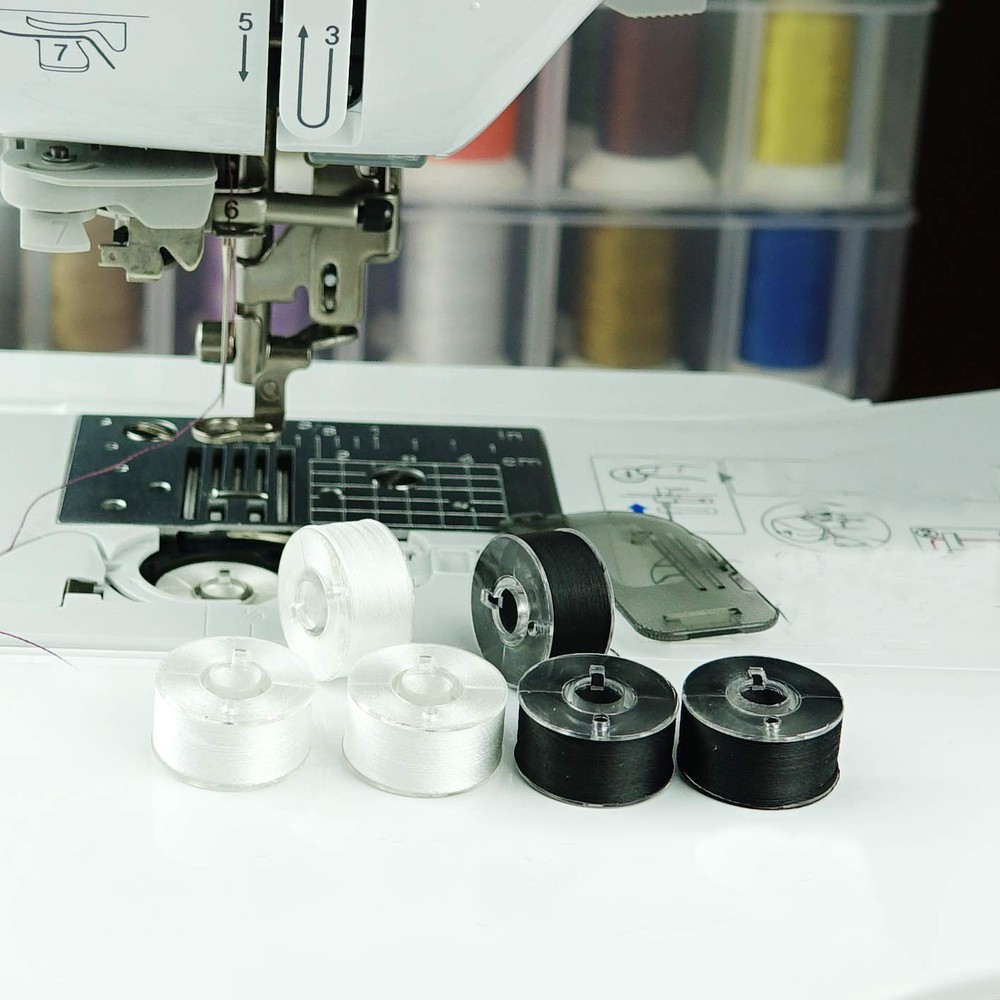 Simthread 144pcs Embroidery Pre-Wound Bobbins Thread, Class 15 Type A Size SA...