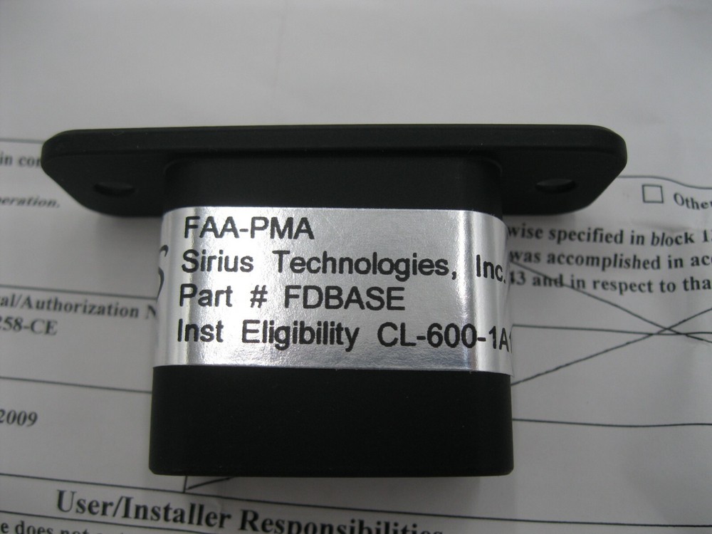 Sirius Technologies 7" & 10" Drink Rail Base Wall Arm Mount FDBASE 8130 NOS