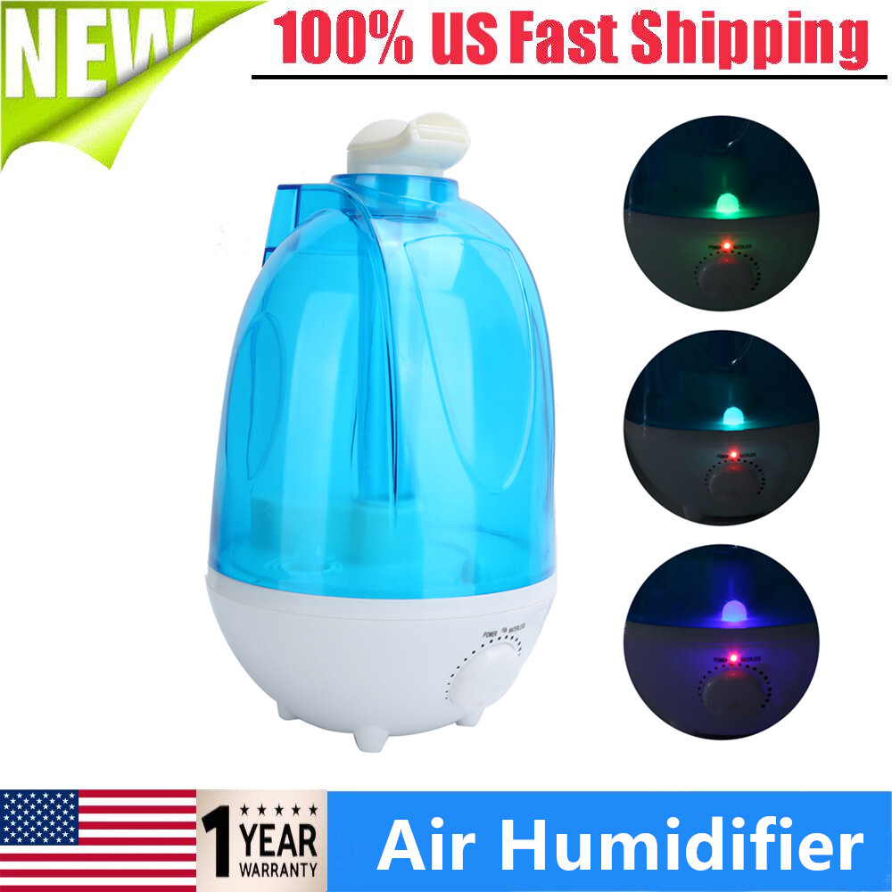 4L Ultrasonic Humidifier Diffuser LED Light Home Mist Maker Air Purifier KRI MF