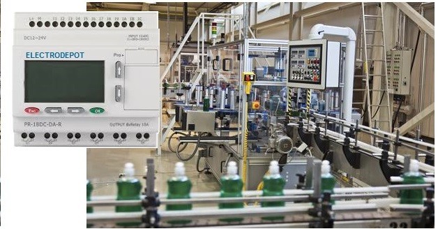 PLC Programmable Controller Fuction Logic Softw 8 in, 4 Out HMI w USB interface