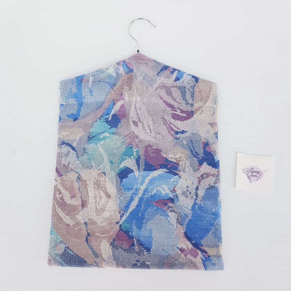 Peg Bag Handmade Multicolour Blue Pattern Print Lined Laundry Clothes Peg Holder