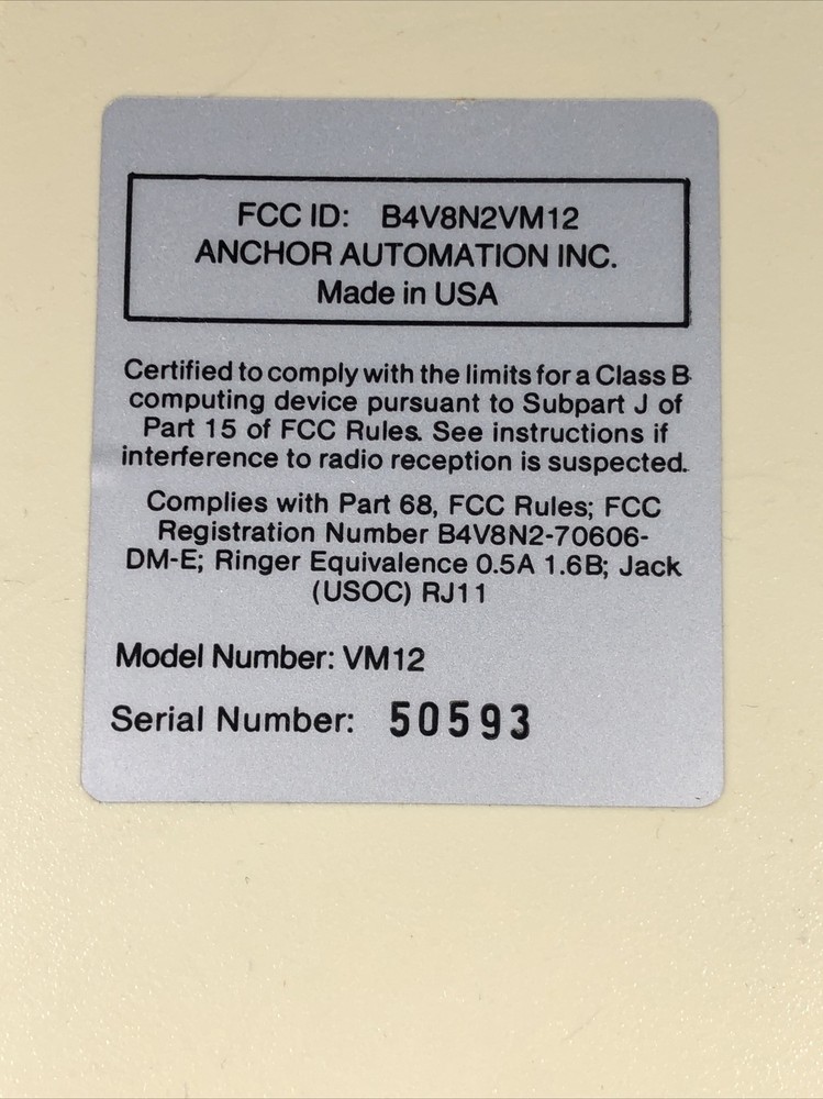 VOLKSMODEM 12 | Anchor Automation VM12 Modem With Cables | Powers On