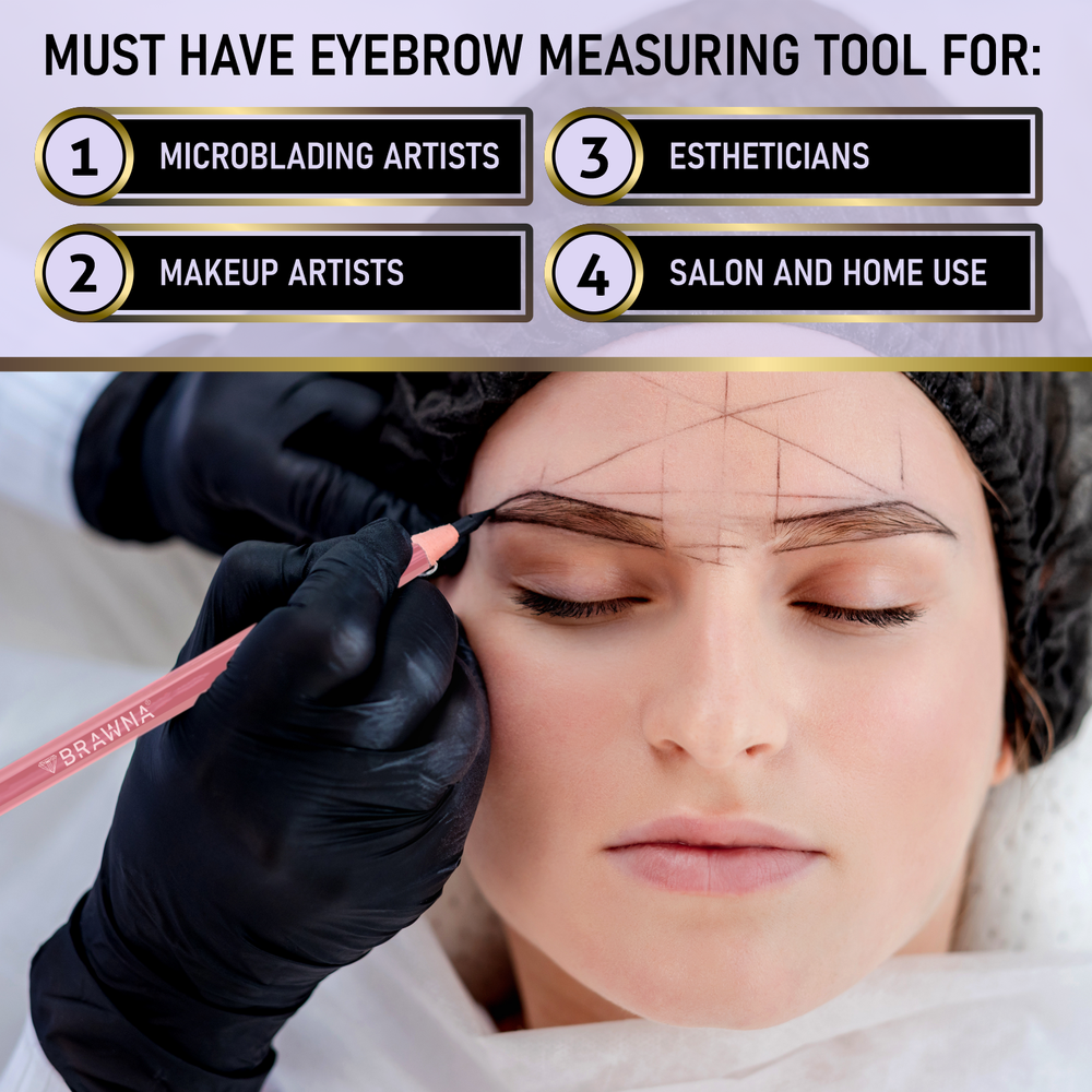 Black and White Eyebrow Mapping String, 4pack