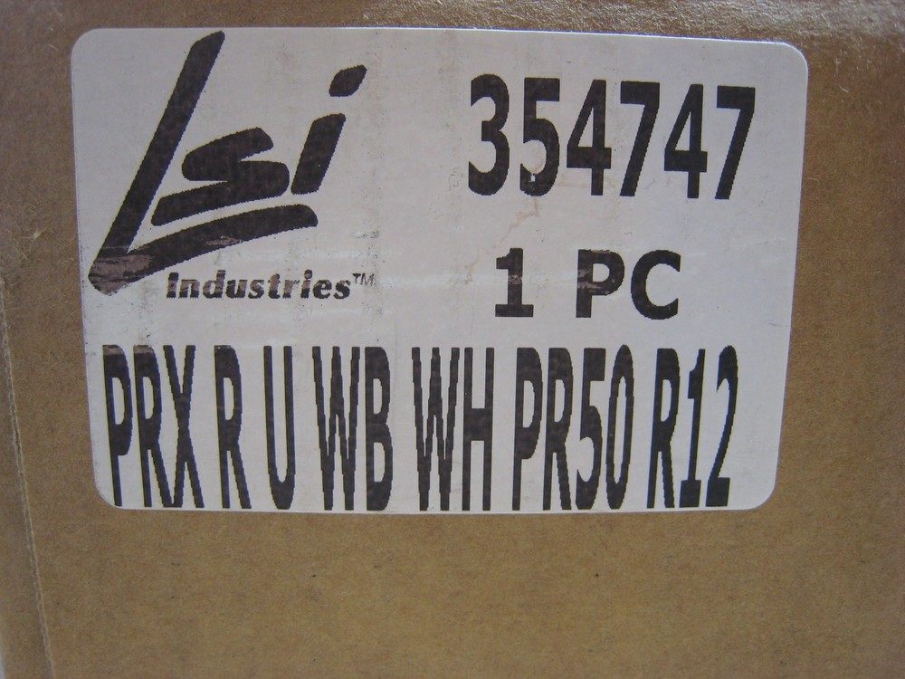 LSI PRXRUWBWHPR50 THERMOPLASTIC COMBO EXIT EMERGENCY LIGHT FIXTURE W/RED LETTERS