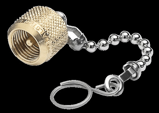 Ralston QTFT-CAPB Cap and Chain for Male Quick-Test Adapter, Brass