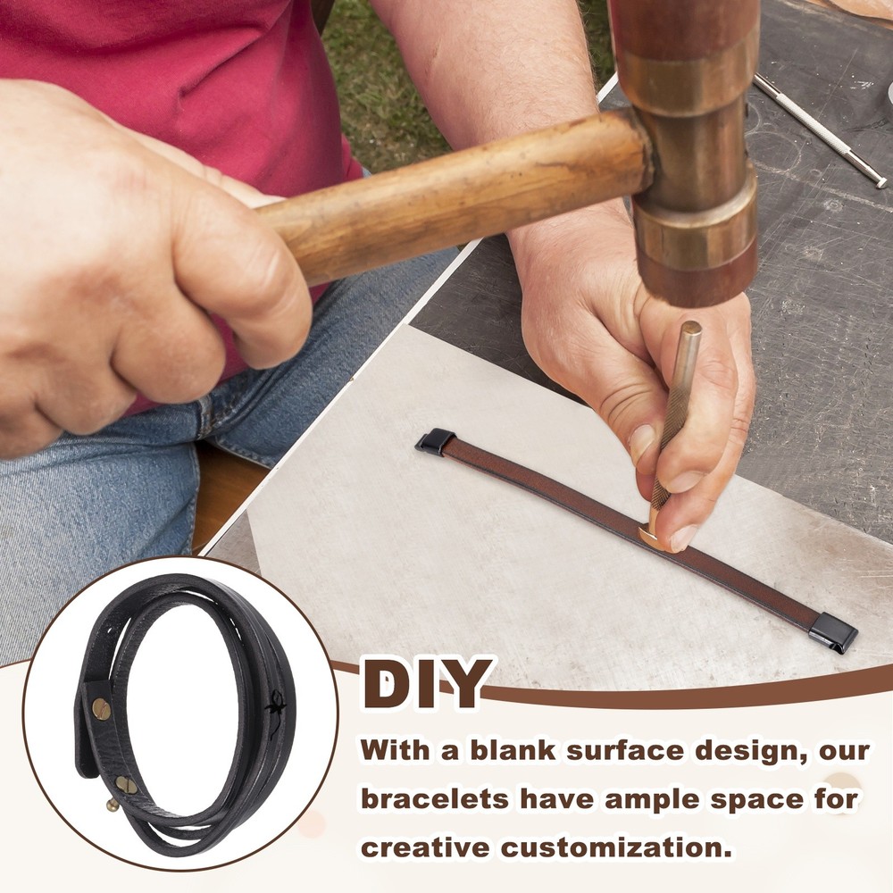 Plain Leather Bracelets Buckle Bangle,Black Wrap Bracelet Bracelets