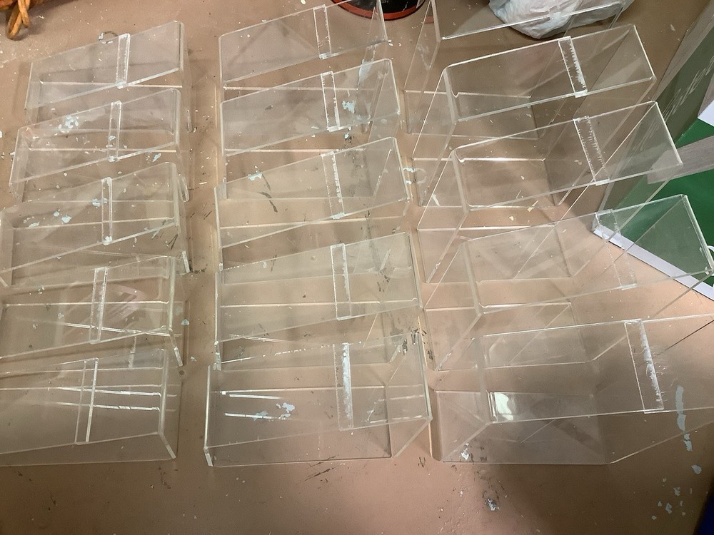 20pcs Acrylic Clear Shoe Risers, 3 Different Sizes, Used