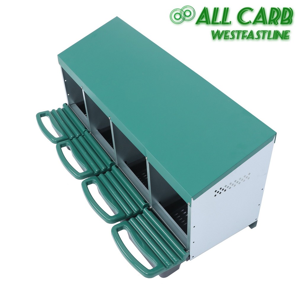 Chicken Nesting Boxes 4 Hole With Perch Metal Chicken Egg Laying Nesting Box