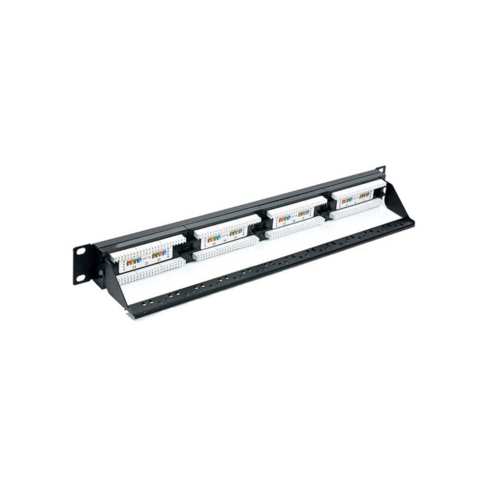 24 port Cat5e UTP LAN wall mount patch panel bracket RJ45 110 Network