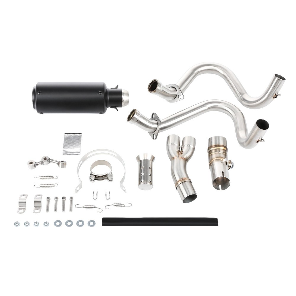 Header Pipe Kit For Kawasaki ER6N ER6F 2012-2016 1x Muffler + 1x Header Pipe