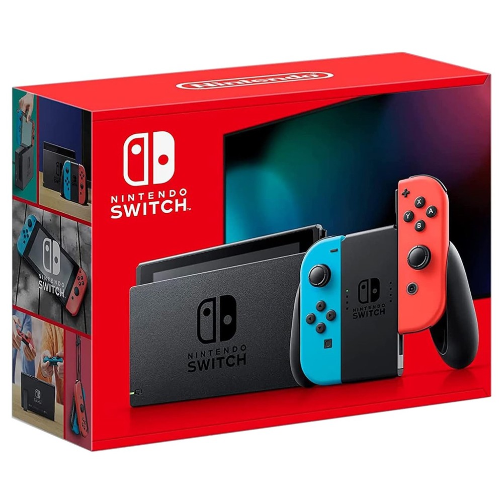 Nintendo Switch 32GB Console with Neon Red/Blue Joy-Con Controllers