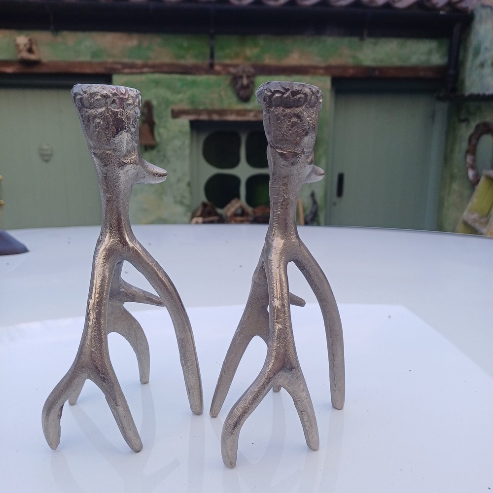 Antler horn candlesticks