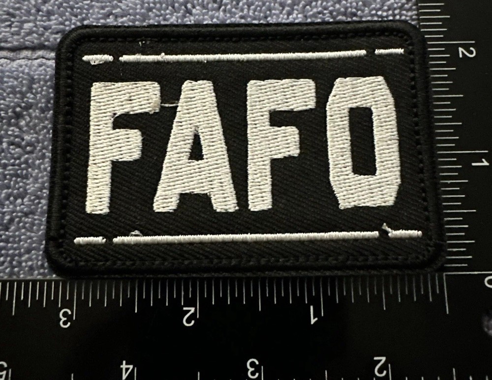 FAFO 2x3 Embroidered Morale Patch Hook Backing Brand New