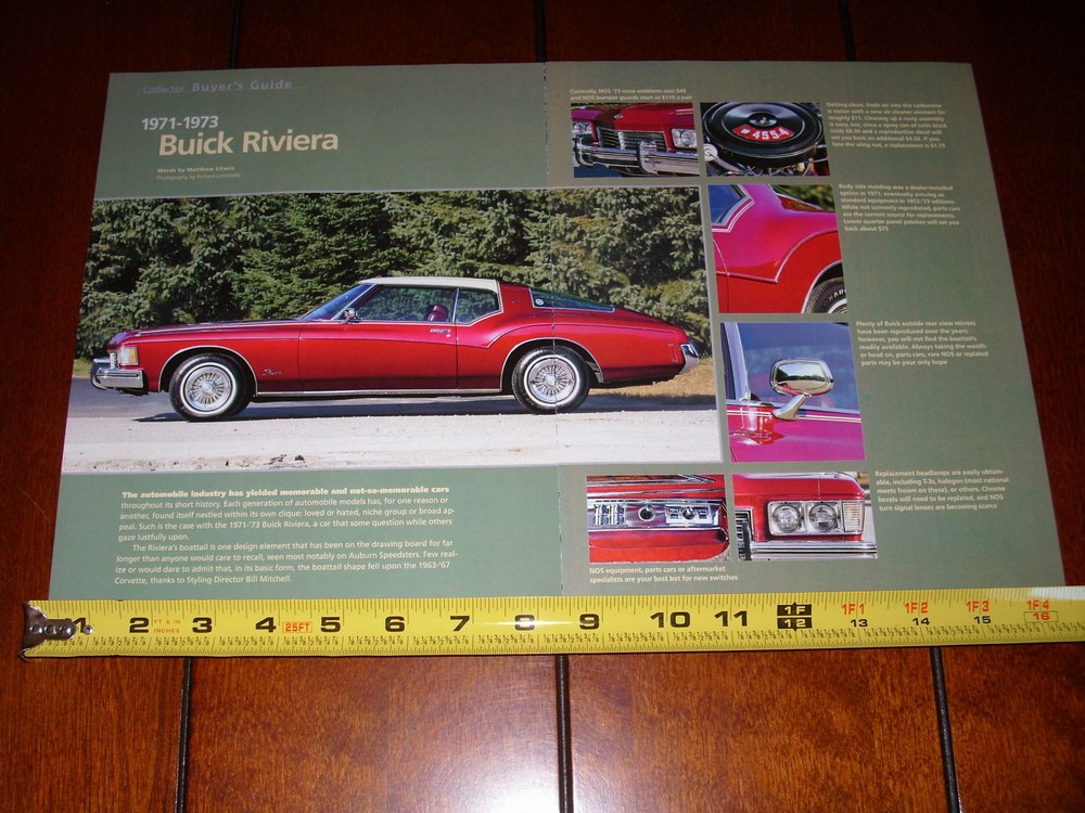 1971 1972 1973 BUICK RIVERA - ORIGINAL 2007 ARTICLE