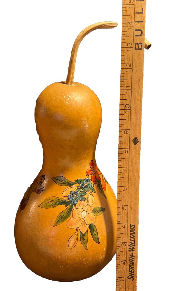 Gourd large signed Hand Painted Vintage