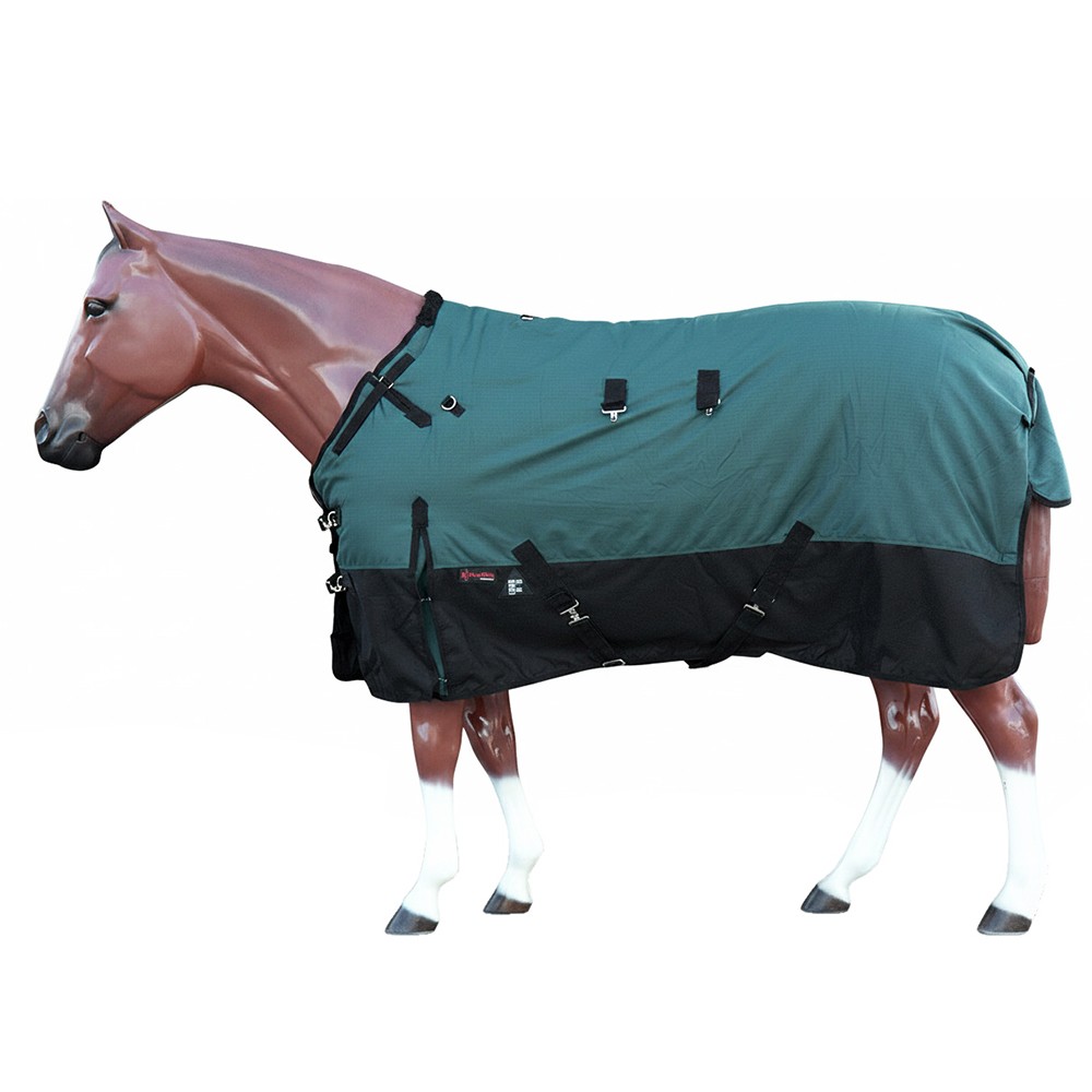 HILASON 1200D Turnout Light Winter Waterproof Rain Sheet Horse green | Sheets