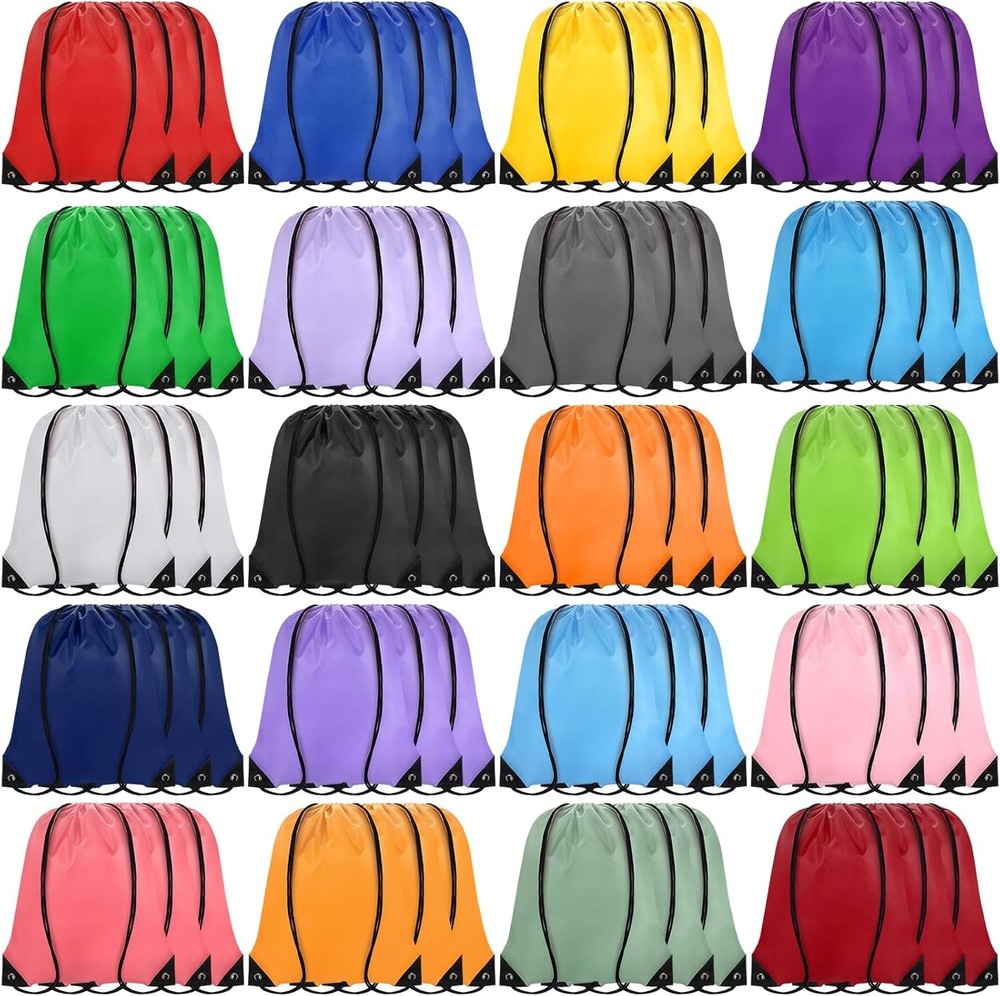 Drawstring Backpack Bulk 60 PCS, Bags String Multicolor